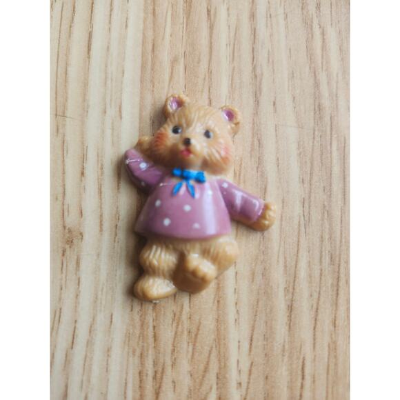 Lot 4 Bear Fridge Magnets Resin & Plastic Vintage Style Collectible Decor Set - Picture 10 of 11